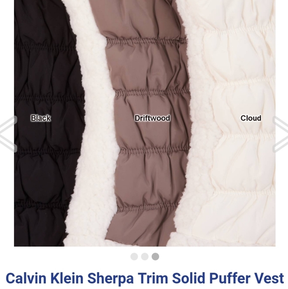 Calvin Klein Performance Sherpa Trim Puffer Vest M - Picture 8 of 8
